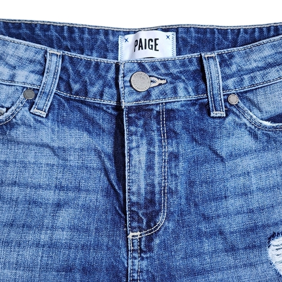 Paige Jimmy Jimmy Denim Distressed Short Womens Size 28 - Picture 4 of 6